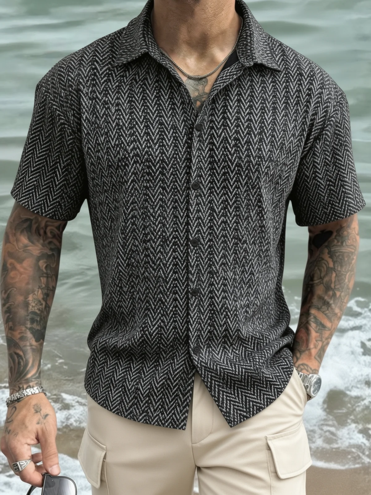 Thumbnail 3 - #38 Mens Striped Knit Sweaters List of Top Picks