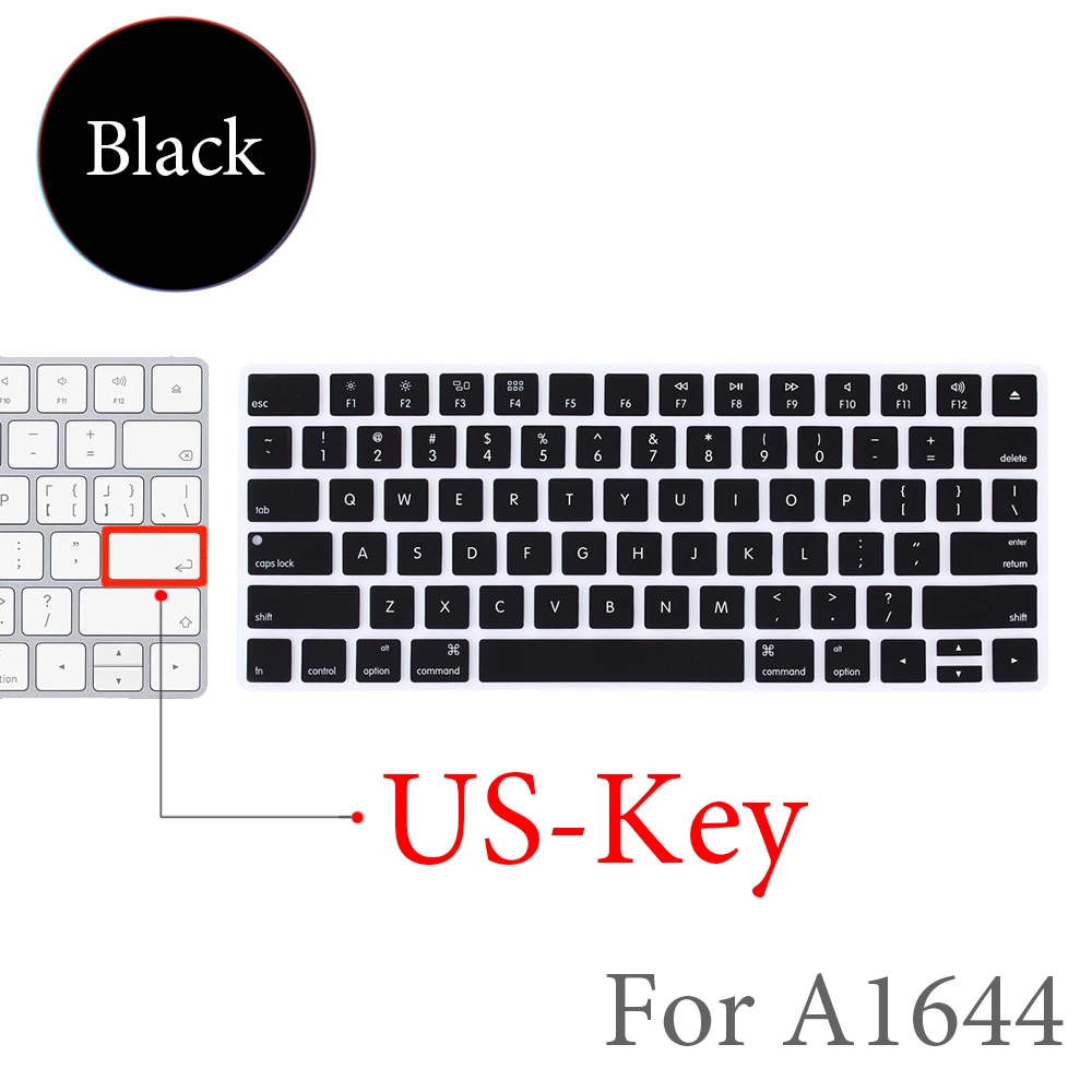 Capa de teclado gradiente mágico arco-íris, pele de silicone, película protetora para Apple Magic Keyboard 2, A1644, versão de teclado dos EUA e da