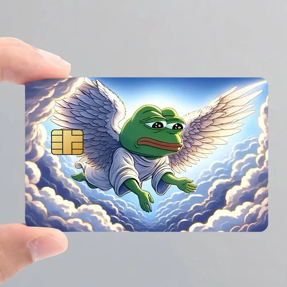 P-Pepe the Frog Funny Credit Card Skin Sticker Cover Decal Wrap Debit Card Stickers Durable Removable