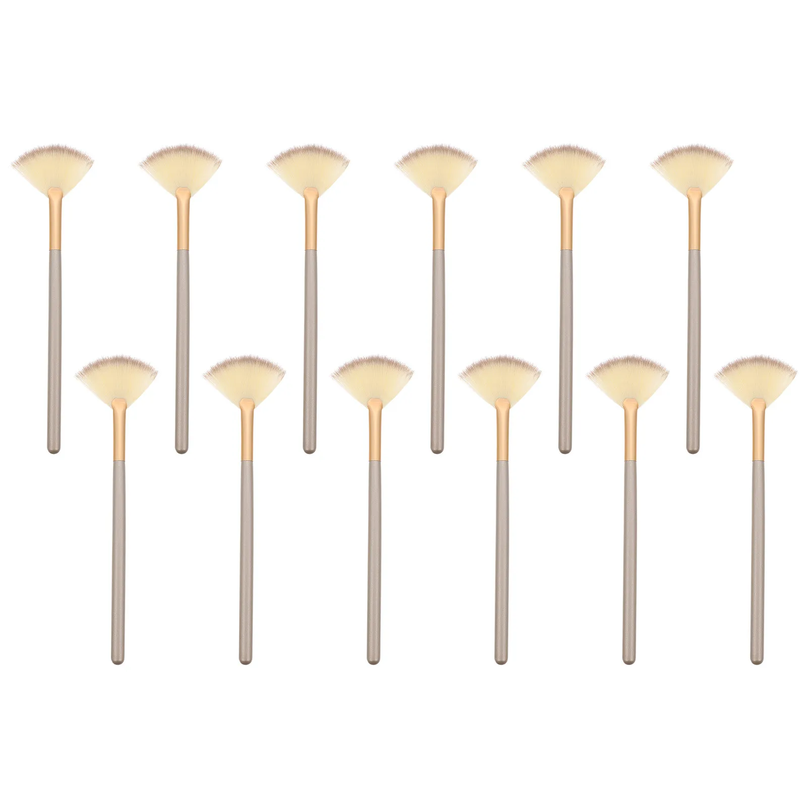 

12Pcs Beauty Makeup Brushes Facial Mask Fan Shaped Applicator Soft Skin Care Brush Face Beauty Tool Salon Home Use