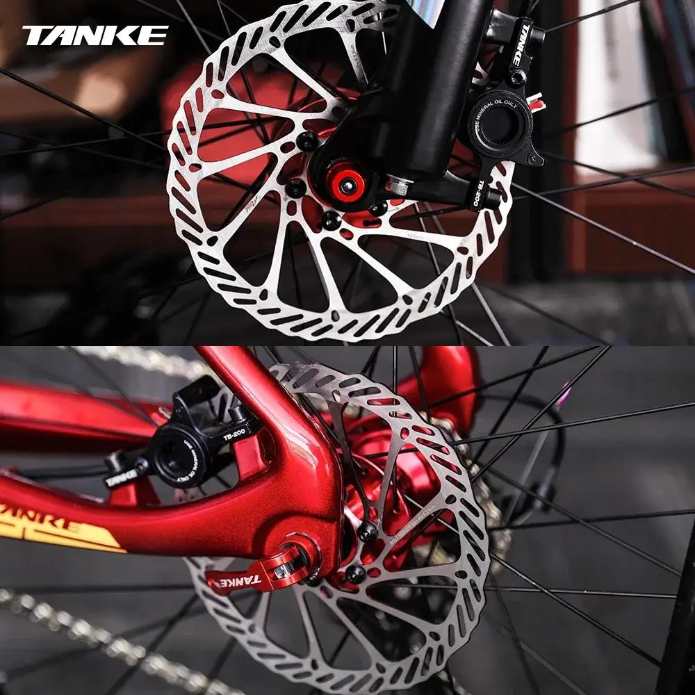 Disco de Freno para Bicicleta TANKE, 140 160 180 203, Disco de Freno de 2 Piezas con 12 Tornillos para Bicicleta de Carretera, MTB, BMX, Disco Flotante de Acero Inoxidable