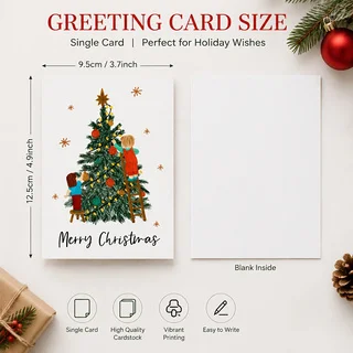 Christmas thank-you card wholesale - 10 pieces - Cute inner pages suitable for packaging of small woodland businesses, suitable