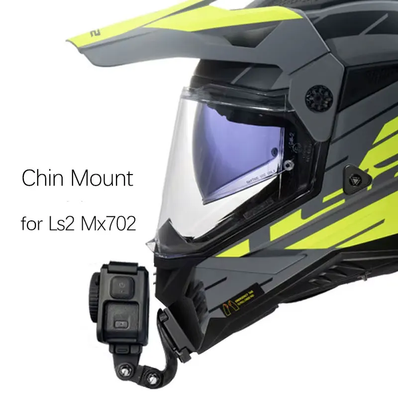 for LS2 MX702 Helmet Chin Mount, Custom Aluminum GoPro Mount for Hero 13/12/11/10/9, Insta360 Ace Pro2, DJI Action 6, 5Pro, Nano