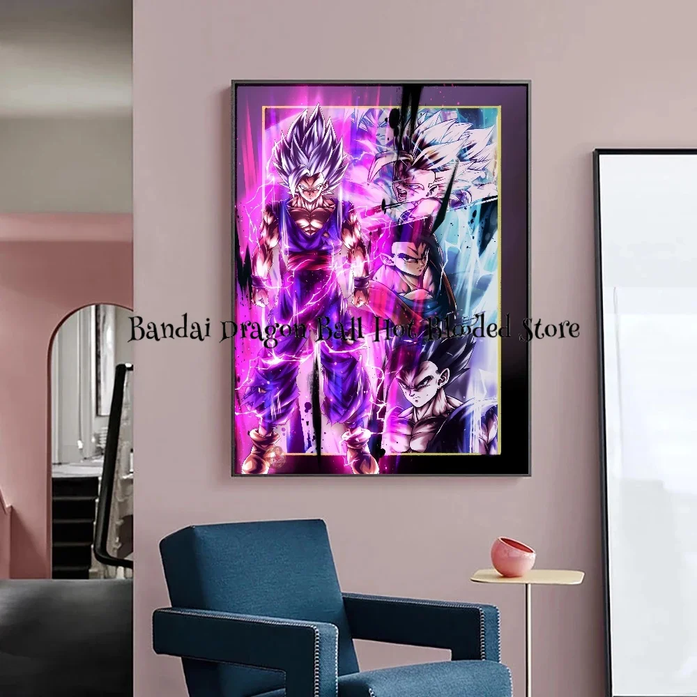 Pittura su tela Dragon Ball Super Saiyan Goku personaggi Anime decorazione artistica dipinti arredamento camera da letto Poster immagine regalo per bambini