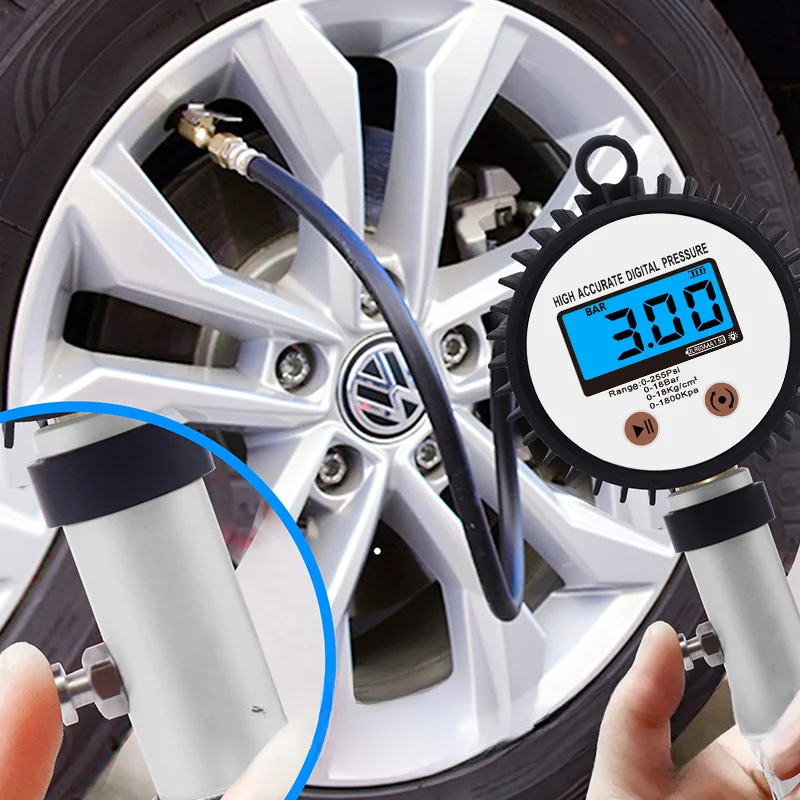 High-precision Digital Black Tire Pressure Gun Inflation and Deflation Pressure Meter Tire Pressure Meter Inflation Gun