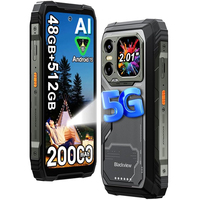 Blackview XPLORE 1 Rugged Smartphone, 5G Waterproof Outdoor Smartphone Android 15, 6.78'' 2.4K Display, 256GB/512GB, 20000mAh