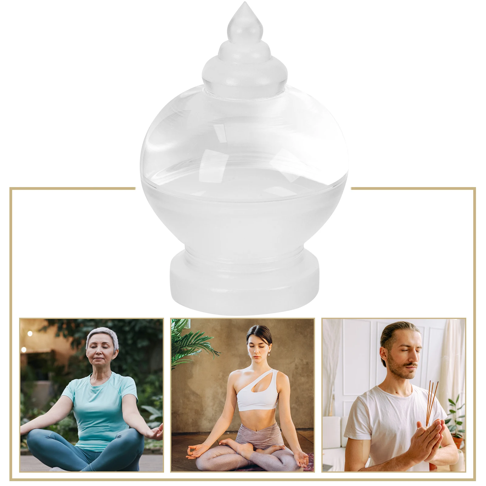 

Pagoda Decor Acrylic Statue Home Decoration Desktop nament Creative Buddha Adornment Religious Cultural Stable