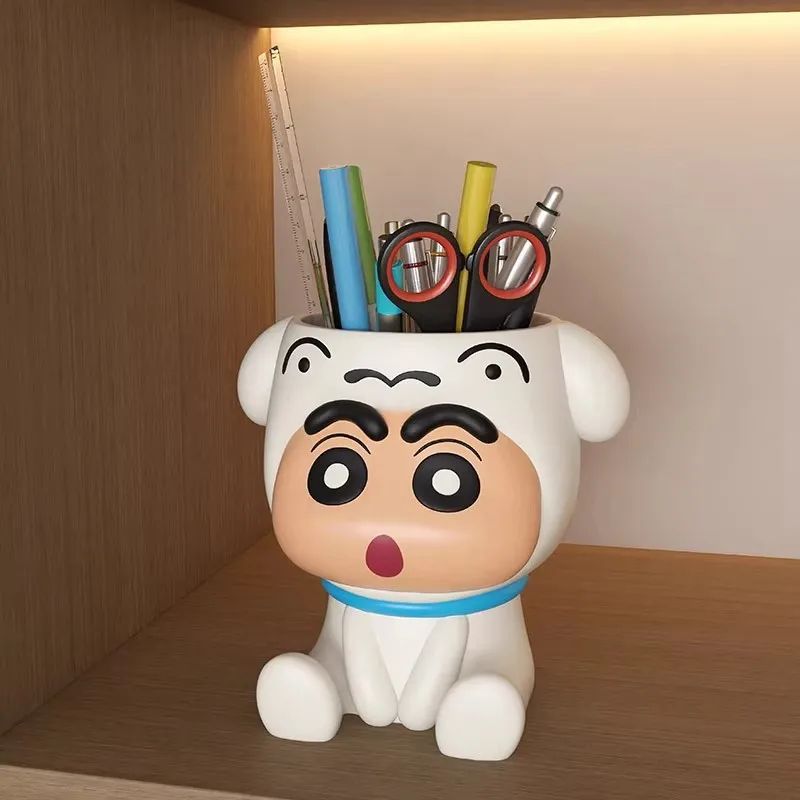 Crayon Shin chan Anime Student School Supplies Cartoon Decorative Ornament Storage Box Pen Holders Student Boy Girl Gift Toys