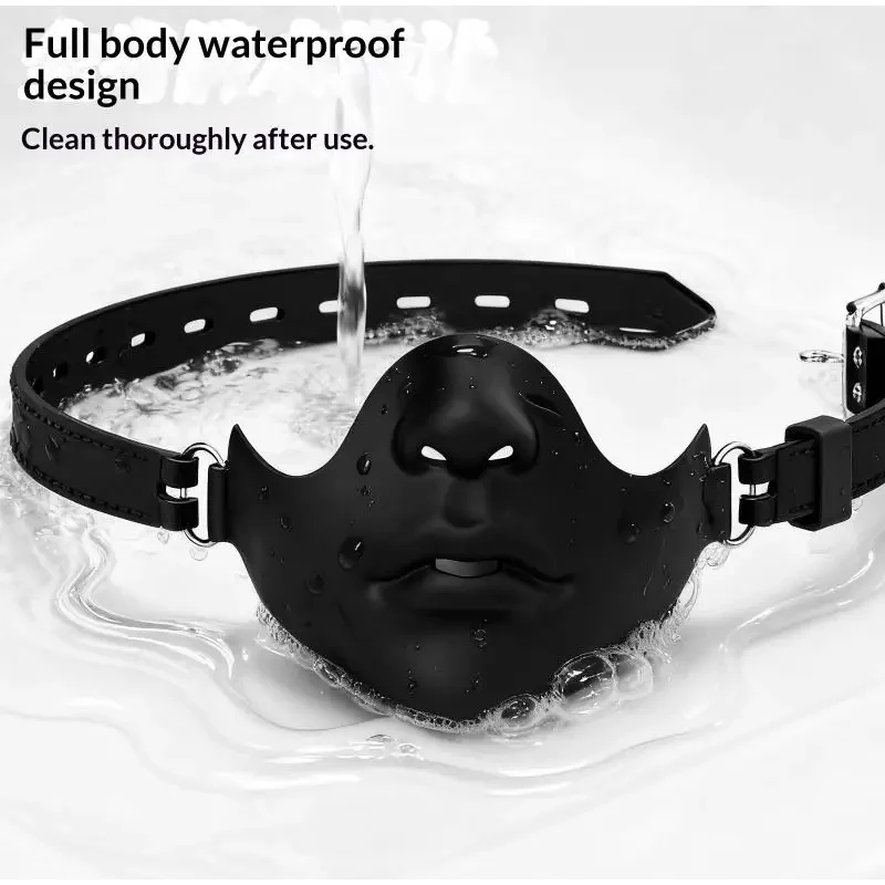 Halloween-Halbgesichtsmaske mit verstellbarem Schnallenriemen, realistisch passend zur Gesichtsform, atmungsaktiv für Nase und Mund, Party-Cosplay-Kostüm – Detail 10
