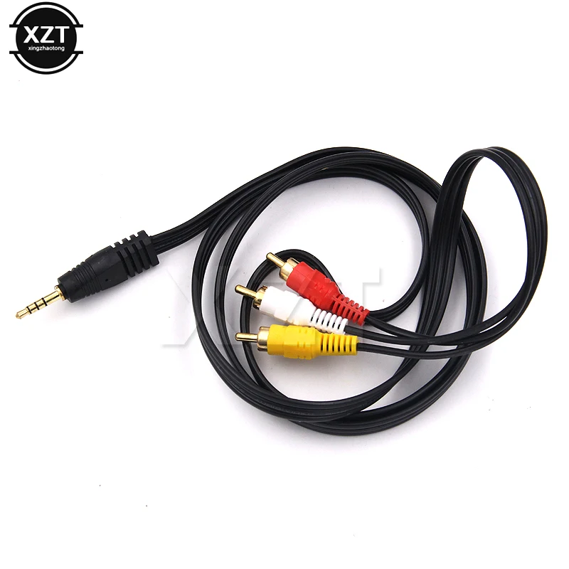 4 bieguny Jack 3.5mm męski na 3 RCA męski Audio wideo kabel AV 1.5m 3RCA kabel AV dla TV, pudełko DVD CD komputer głośnik samochód