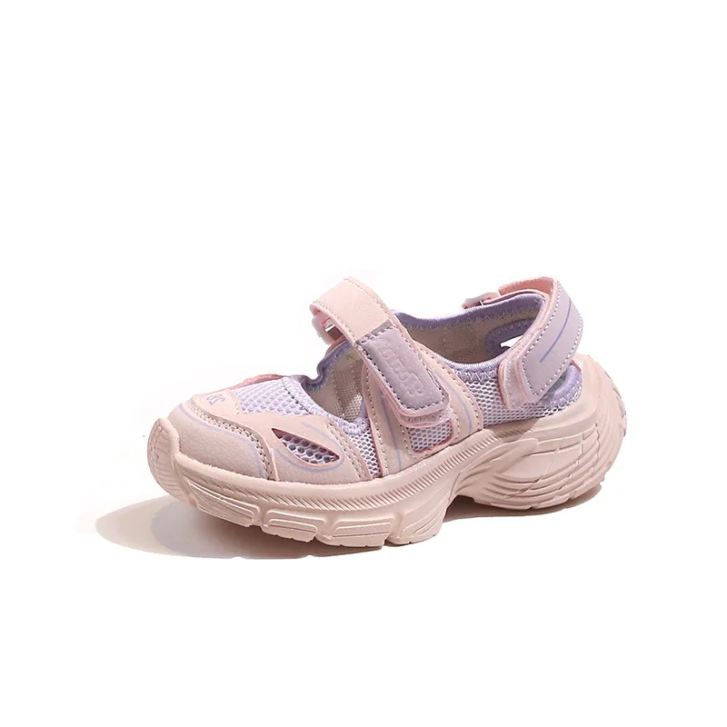 Boys Girls Summer Beach Shoes Baby Soft Anti-kick Running Sandals Children Summer Mesh Sneakers For Holiday and Beach Time