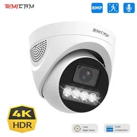 4k 8MP 5MP 4mp Poe Cámara de vigilancia IP ONVIF H.265 audio Dome HD color Night Vision 48v CCTV Cámara de Seguridad de vídeo