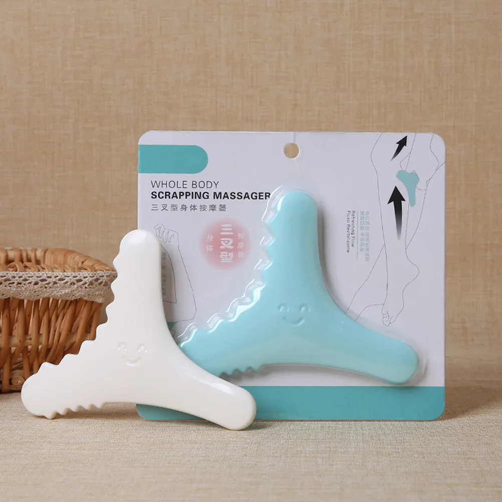 

Набор из 2 прочных массажных инструментов для дома: ручной массажер для спины и пластинка гуаша для лица