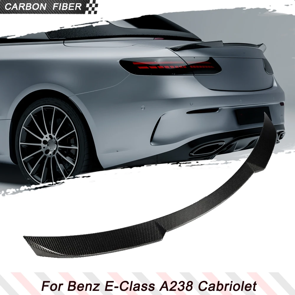 

Carbon Fiber Car Rear Trunk Racing Spoiler Lip For Mercedes-Benz E Class A238 Cabriolet 2017-2023 Car Rear Boot Wing Body Kits