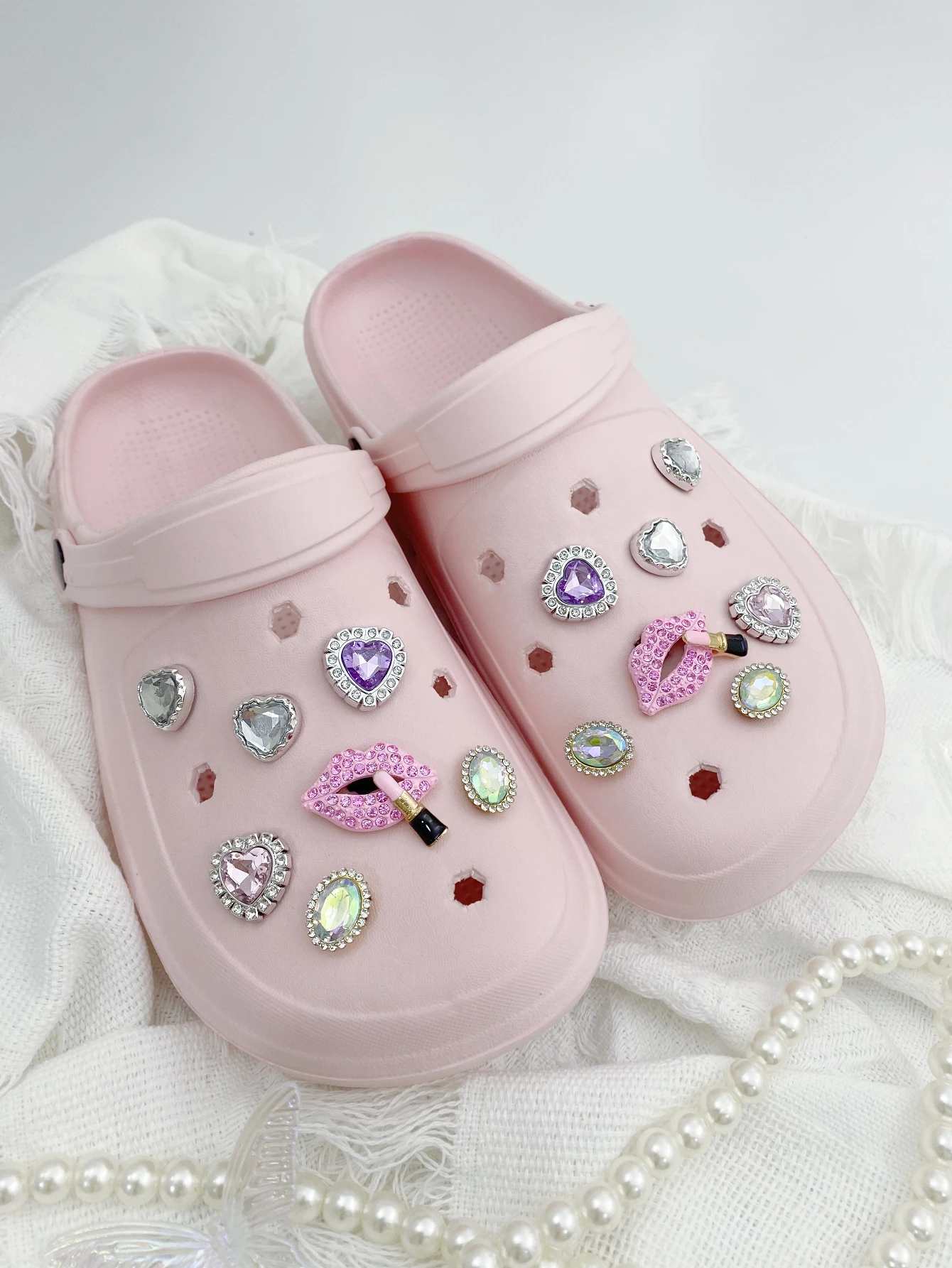 14 Pieces of Pink Brickwork Shoe Decorations for DIY Casual Accessories - Fun and Multi-functional Personalized Shoe Ideas