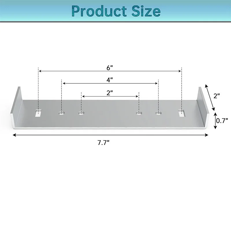 Heavy Duty Aluminum Mailbox Fixture Metal Mailbox Mounting Bracket Suitable for Floor Width8inEmail Address