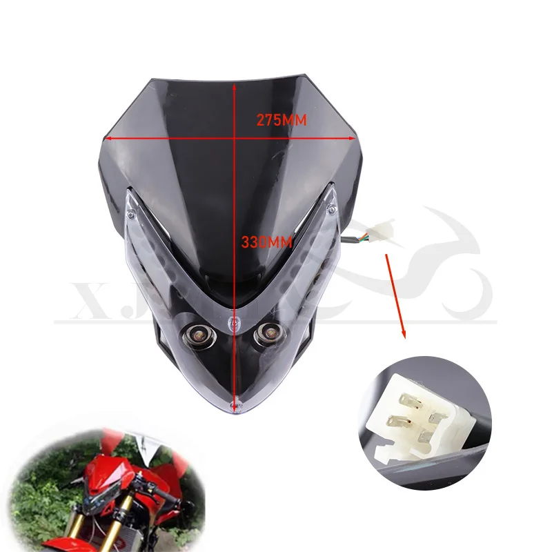 LED ghost face headlight lampshade off-road vehicle motorcycle ghost face headlight lampshade modified accessories