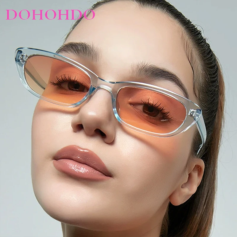 

Classic Vintage Small Frame Cat Eye Women Luxury Brand Design Sunglasses Men Outdoor Travel Drive Shades Eyeglasses Femal UV400