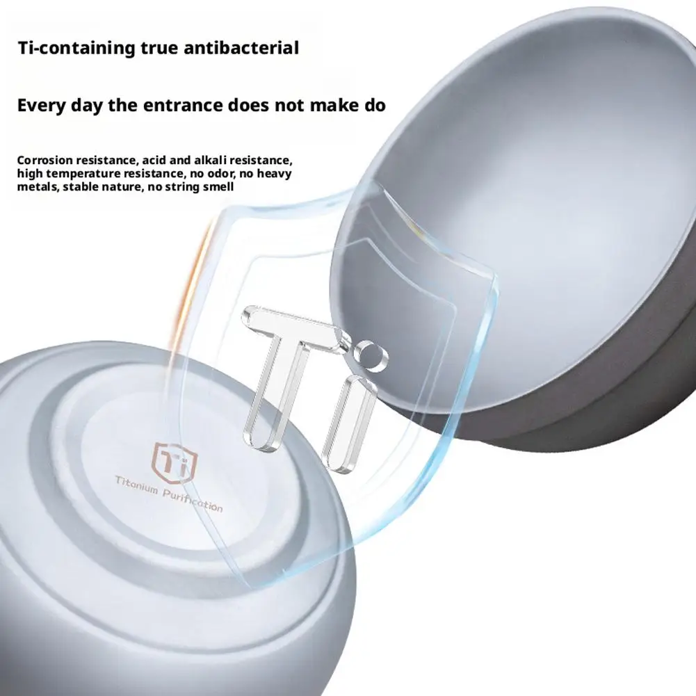 Titanium Purification Portable Bowl Multi Functional Soup Bowl Outdoor Camping Mug Outdoor Camping Double Layer Anti Scald Bowl gallery 5
