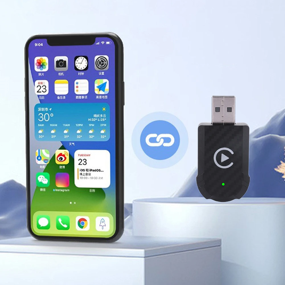 محول سلكي إلى لاسلكي Carplay وAndroid Auto Mini متوافق مع بلوتوث 5.0 WiFi للسيارات المزودة بتقنية OEM CarPlay Android Auto #3
