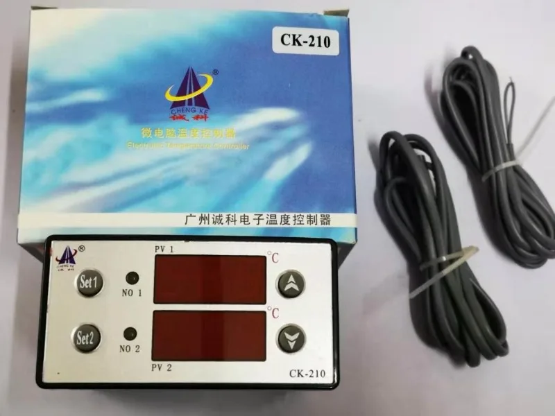 Chengke electronic temperature controller CK-210 refrigeration and heating dual digital display one to two sets of output a-larm