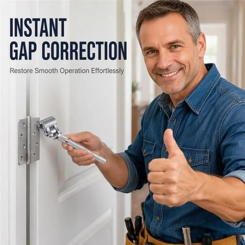 AB42-Door Hinge Adjustment Tool, Adjustable Hinge Wrench For Door Alignment,Provides Controlled Leverage For Adjusting Door