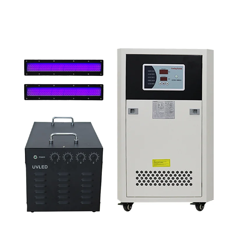 1600W UV LED Curing Lamp Size 300*30mm Intensity 20W/cm2 For 395nm Ink Coating Curing LED Lamp For Banner Flat Printing Machine