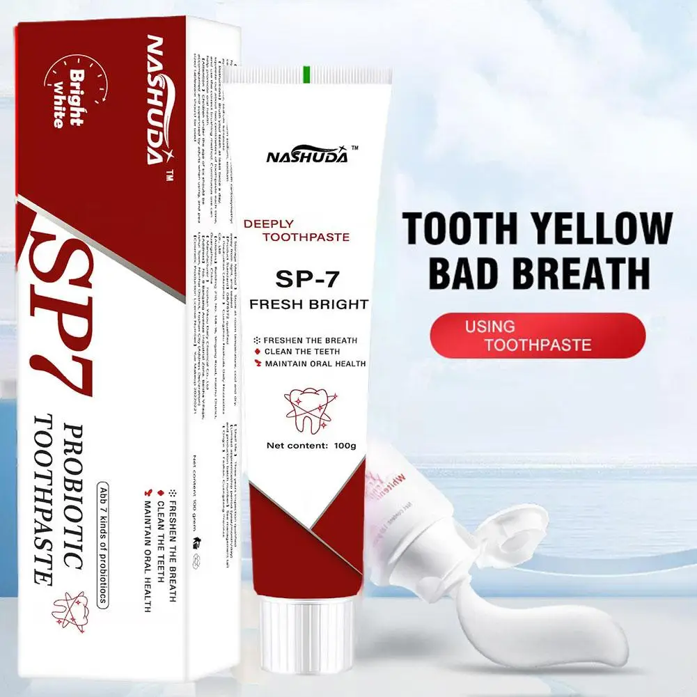 120g SP-7 Probiotic Whitening Toothpaste Brightening & Stain Removing SP7 Fresh Breath Enzyme Toothpaste Whitening Teeth