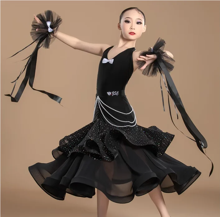 

Tango Rumba Modern Dance Dress for Girls Waltz National Standard Dance Hall Competition Dress Practice Stage Performance Dress