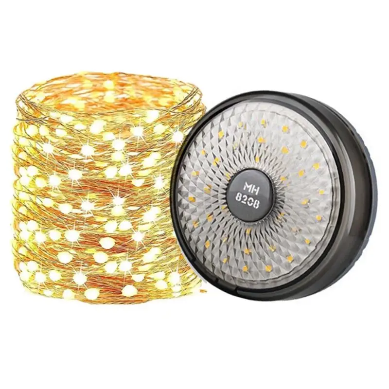 A69ELED String Lights Camping Lantern USB Rechargeable 2 In 1 Portable Outdoor Light With 8 Lighting Modes Camping Light