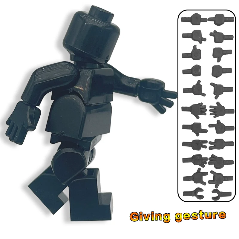 Multi Jointed Mini Action Figures Building Blocks Movable Head Waist Hand Bending Leg Compatible Accessories Weapon Toy for Kids