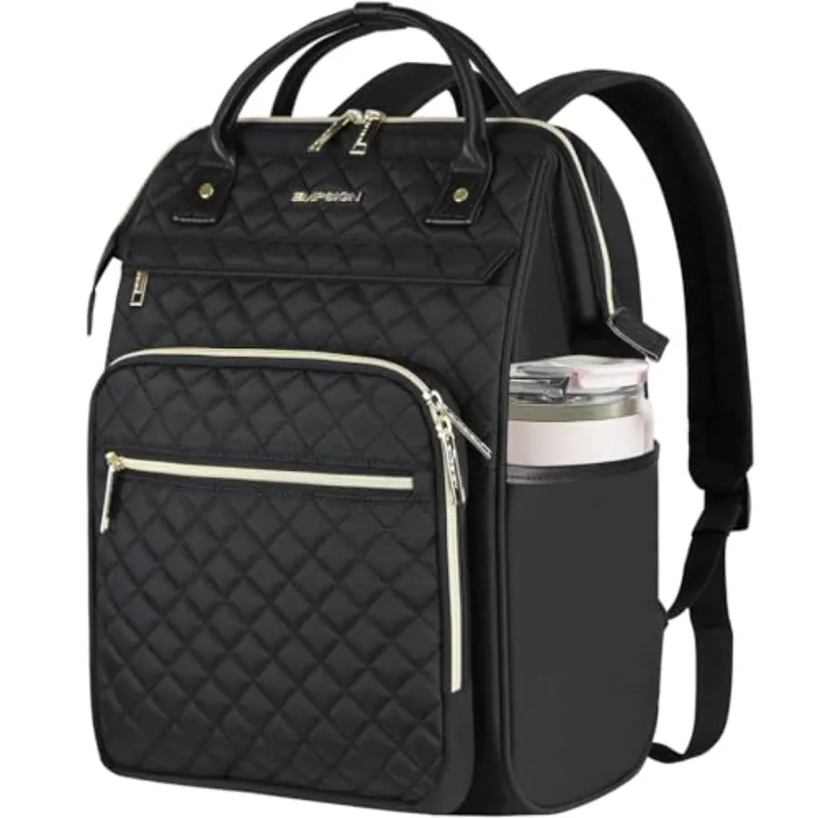 

Laptop Backpack for Women, Work Business Travel Computer College Bags, Large Capacity Water-repellent Quilted Casual Daypack