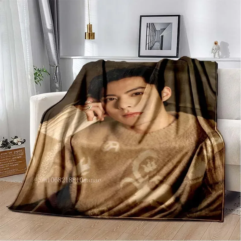 Dylan Wang Dong Fang Da Qiang Bedspread Blanket Cang Lan Jue for Sofa Bedroom Decoration Fluffy Soft Blankets