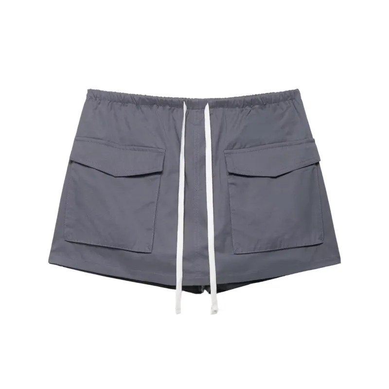 Frauen Mittlere Taille Hosen Set Casual Herbst Hoher Kragen Langarm Mit Kapuze Jacke Cargo Culottes mit Kordelzug Weibliche Outfit