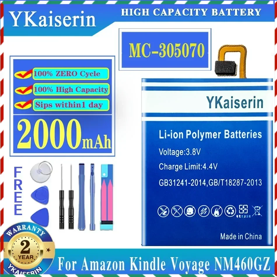 

Battery 2000mAh MC-305070 Battery for AMAZON Kindle Voyage NM460GZ 58-000056 MC-305070 S13-R2 S13-R2-A