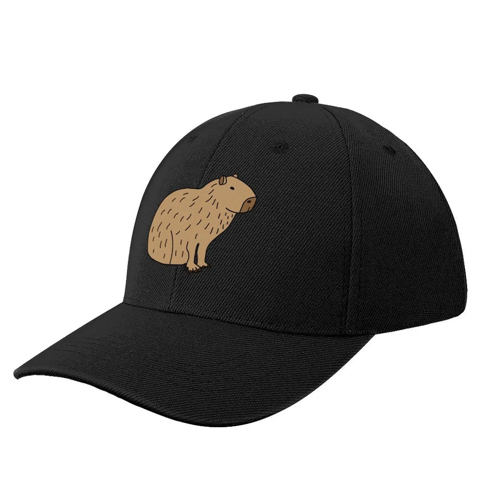 Brown Capybara Sitting Down Baseball Cap Golf birthday western Hat Men's Caps Women's