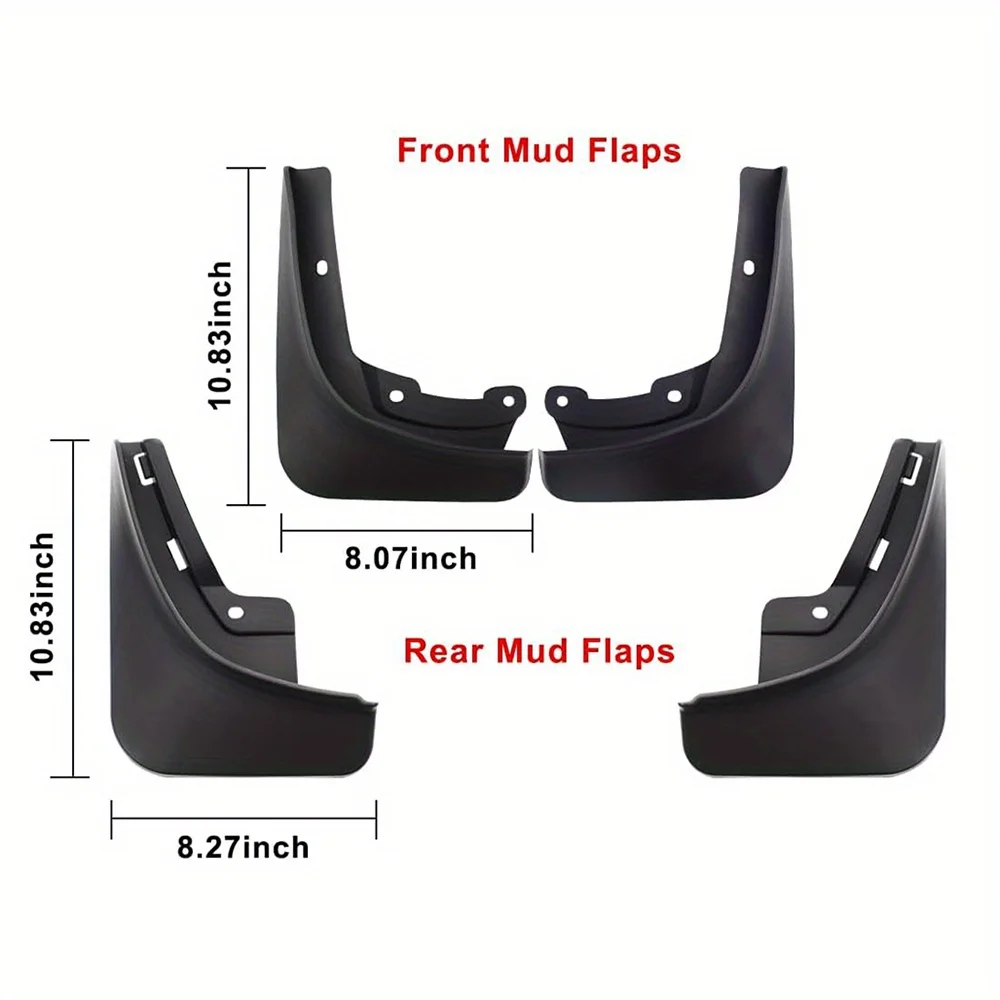 For Tesla Model 3 2024 Highland Mud Flaps Splash Guards Fenders No Drilling All Weather Protector Accessories (Set of 4)