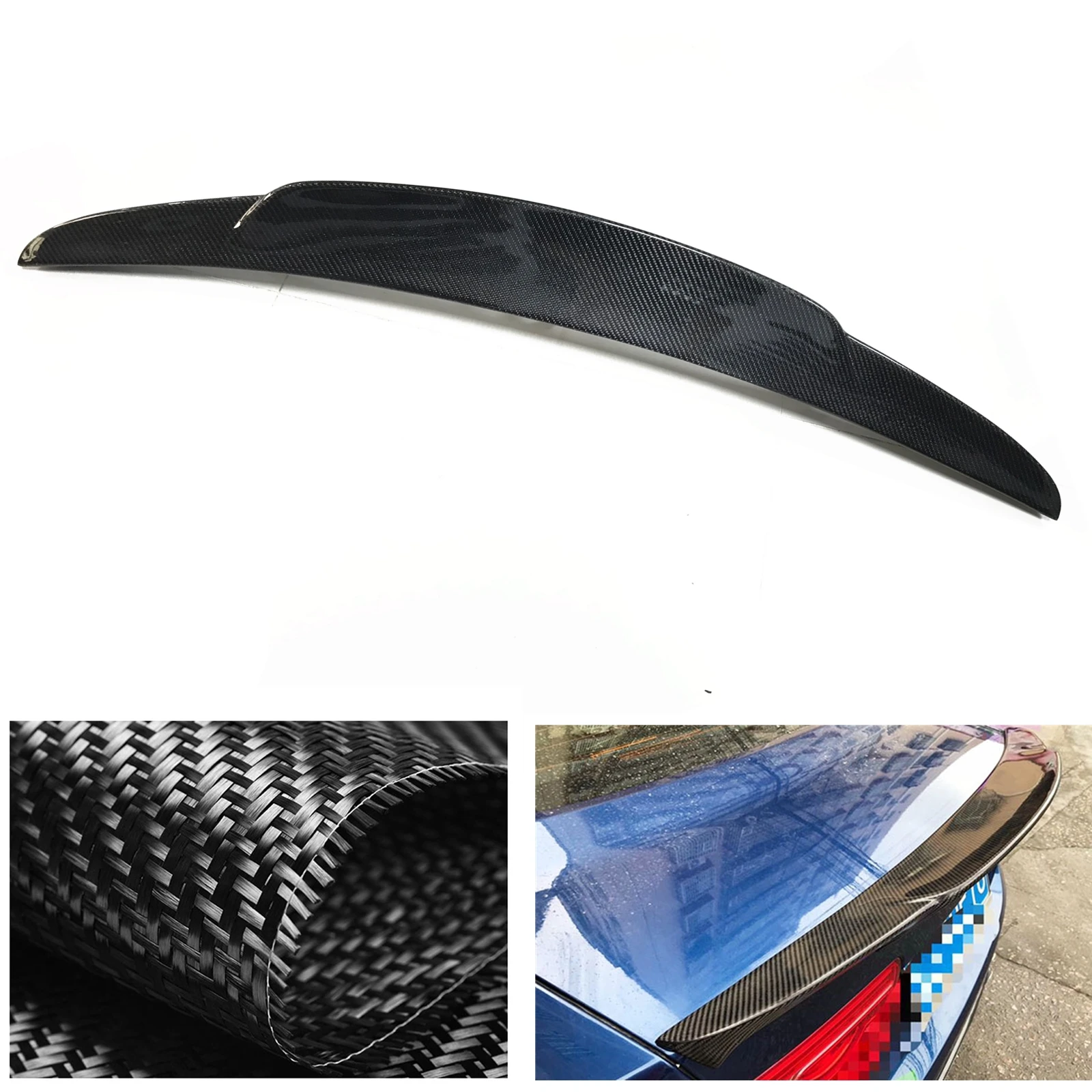 

For Jaguar XE XEL Sedan 4-Door 2013-2020 Rear Trunk Lid Spoiler Wing Real Carbon Fiber Boot Tailgate Decklid Tail Splitter Lip