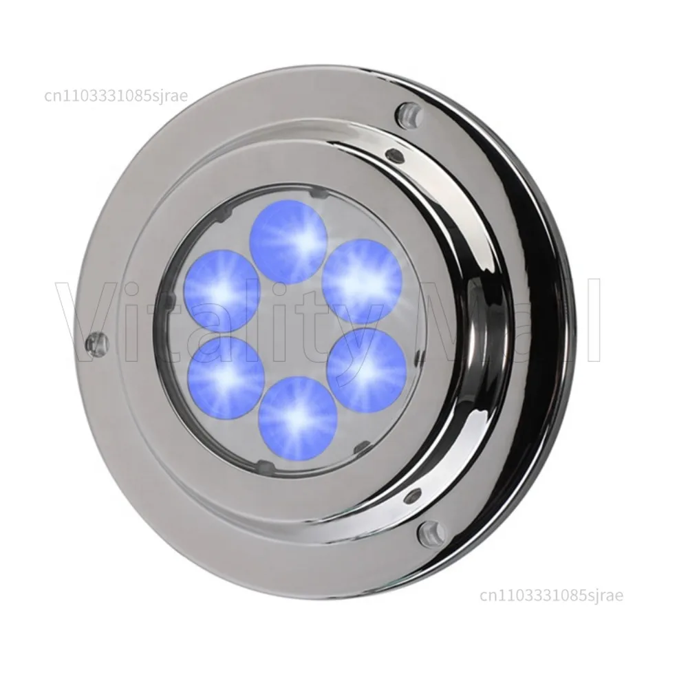 

10-30 V 18 W Stainless Steel Marine Light Emitting Diode Underwater Light with Cool White or Blue