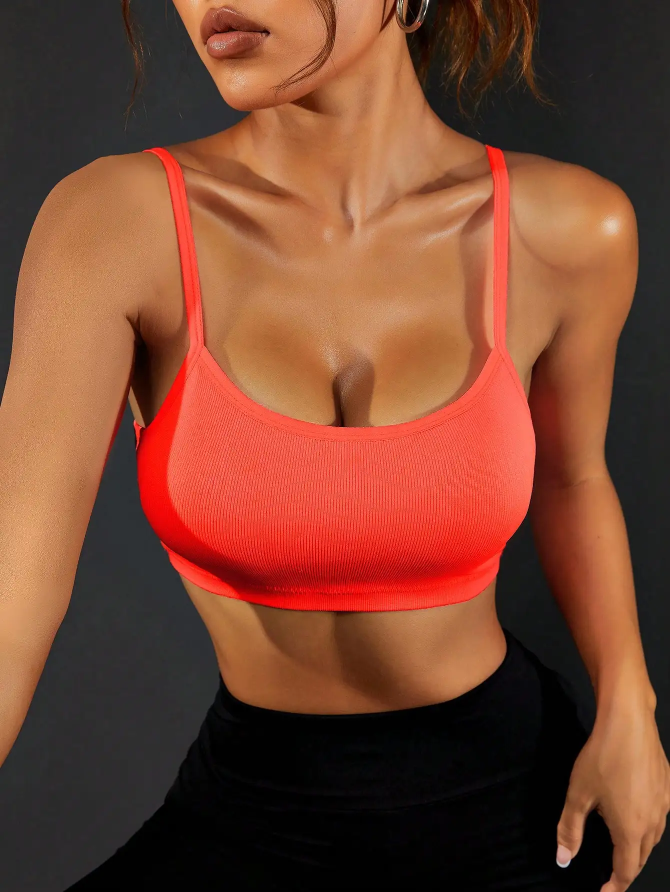 Women's Sports Bra Elle Ribbed — Seamless, Ribbed