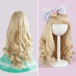 New 1/3 1/4 1/6 1/8 Bjd SD Wig Blonde Wavy Hair High Temperature Wire BJD Wig Bangs long curly hair For BJD Doll Many Colors