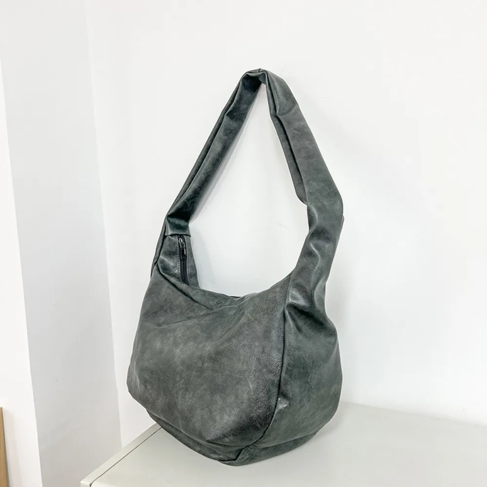 Japanese Style PU Leather Shoulder Bag Large Capacity Multi-Functional Casual Chest Pack Solid Color Cool Crossbody Bag Man