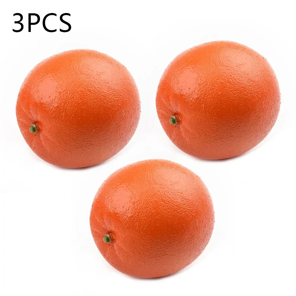 Naranjas artificiales simuladas de 8cm, fruta de manzana, adorno fotográfico de espuma para fiesta, accesorios de decoración del hogar