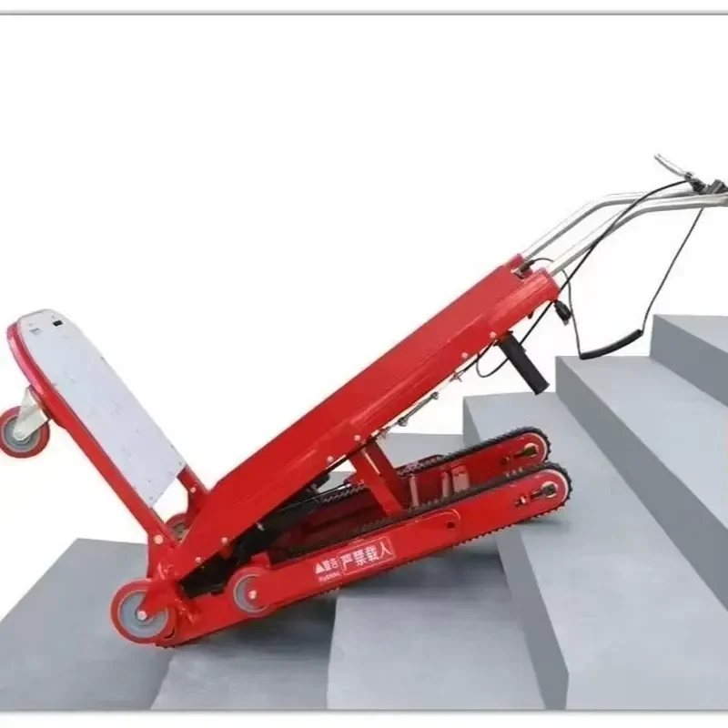 Electric Crawler Climbing Machine Full Automatic Stair Climbing Truck Cement Building Materials Bottled Water Moving Upstairs