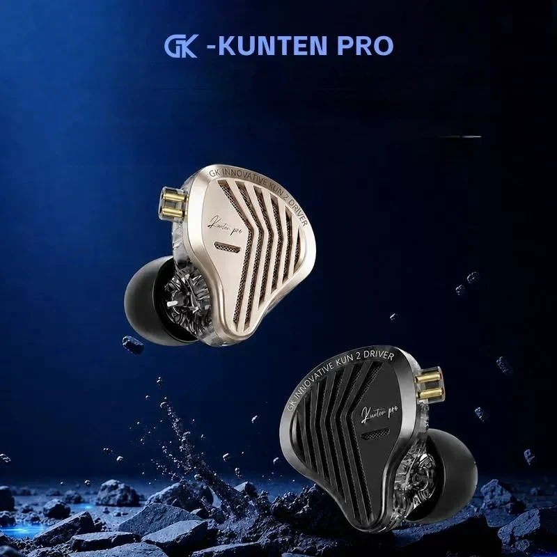 In Stock GK KUNTEN PRO HiFi In Ear Earphones Second Gen KUN Dynamic Driver Long Stroke Bass Wired Headset