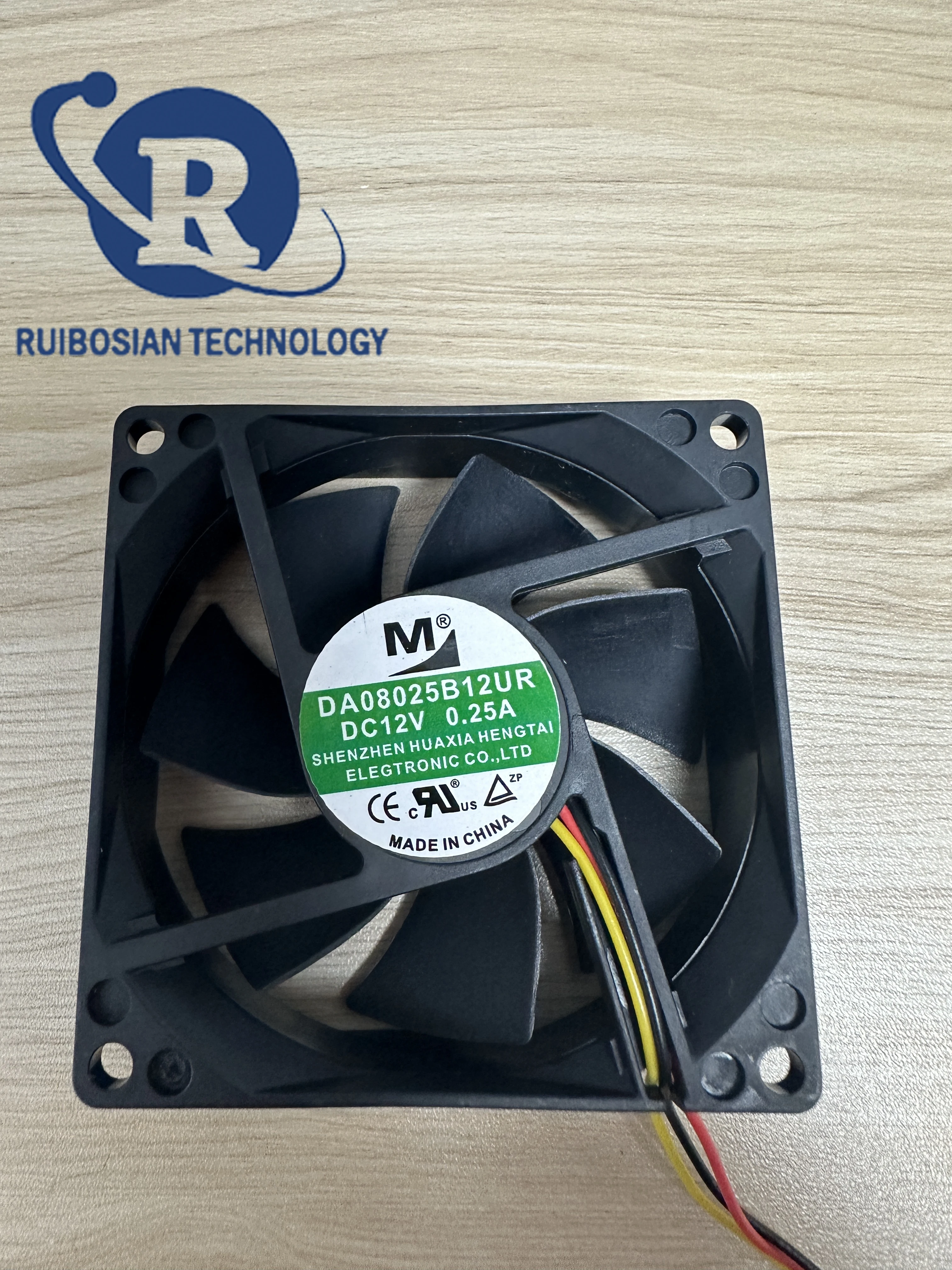 DA08025B12UR 8cm 8025 80x80x25mm 80mm Ventilador DC 12V 0,50A Ventilador de resfriamento