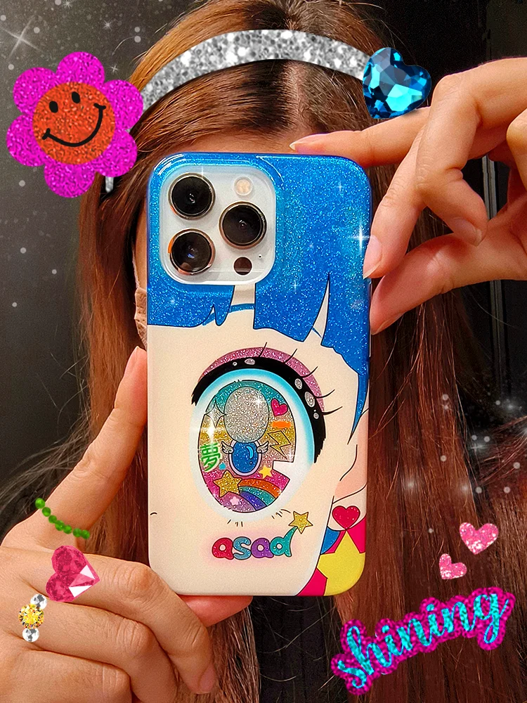 

Оригинальный чехол для телефона Sad op Glitter Star Big Eyes для iPhone 6 pro Max 5 pro Girl Sle 4, защитный чехол, милый пер...