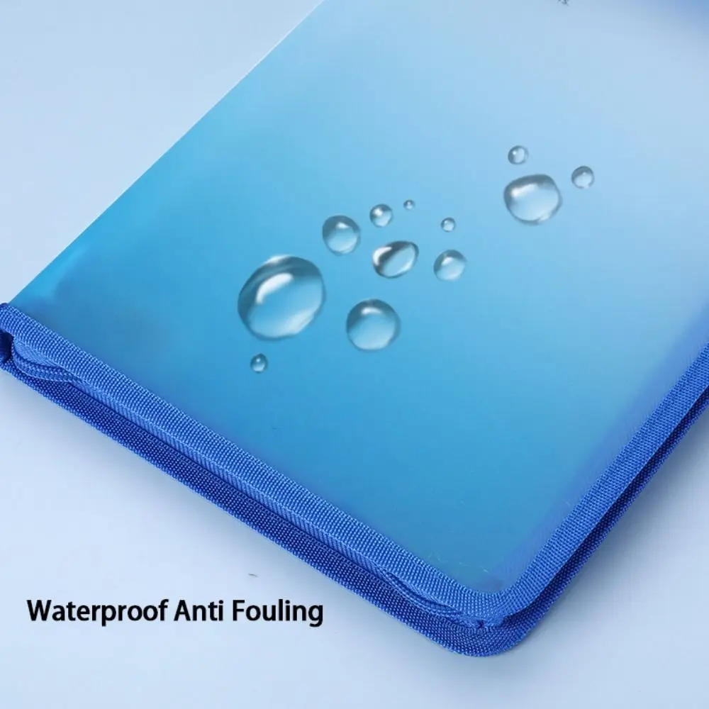 عالية الجودة A4 سستة حقيبة ملفات مقاوم للماء سعة كبيرة حقيبة مستندات شفافة دائم منظم الملفات اللوازم المكتبية