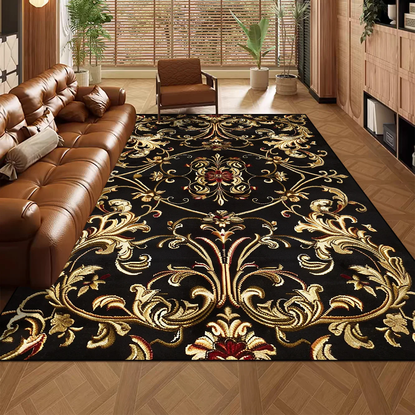 Retro Persian Large Living Room Carpet Bedroom Thickening Bedside Soft Rugs Absorbent Sofa Coffee Tables Mat Customizable Ковер