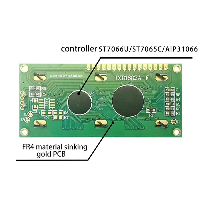 1602a-f 2X16 Lcd-Scherm 16X02 I2c Lcd-Module Hd44780 Drive Meerdere Mode Kleuren Zijn Beschikbaar 5.0V Of 3.3V Voeding